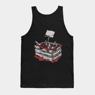 Beer Drinking Box With Ice Vintage Retro Artwork Tank Top